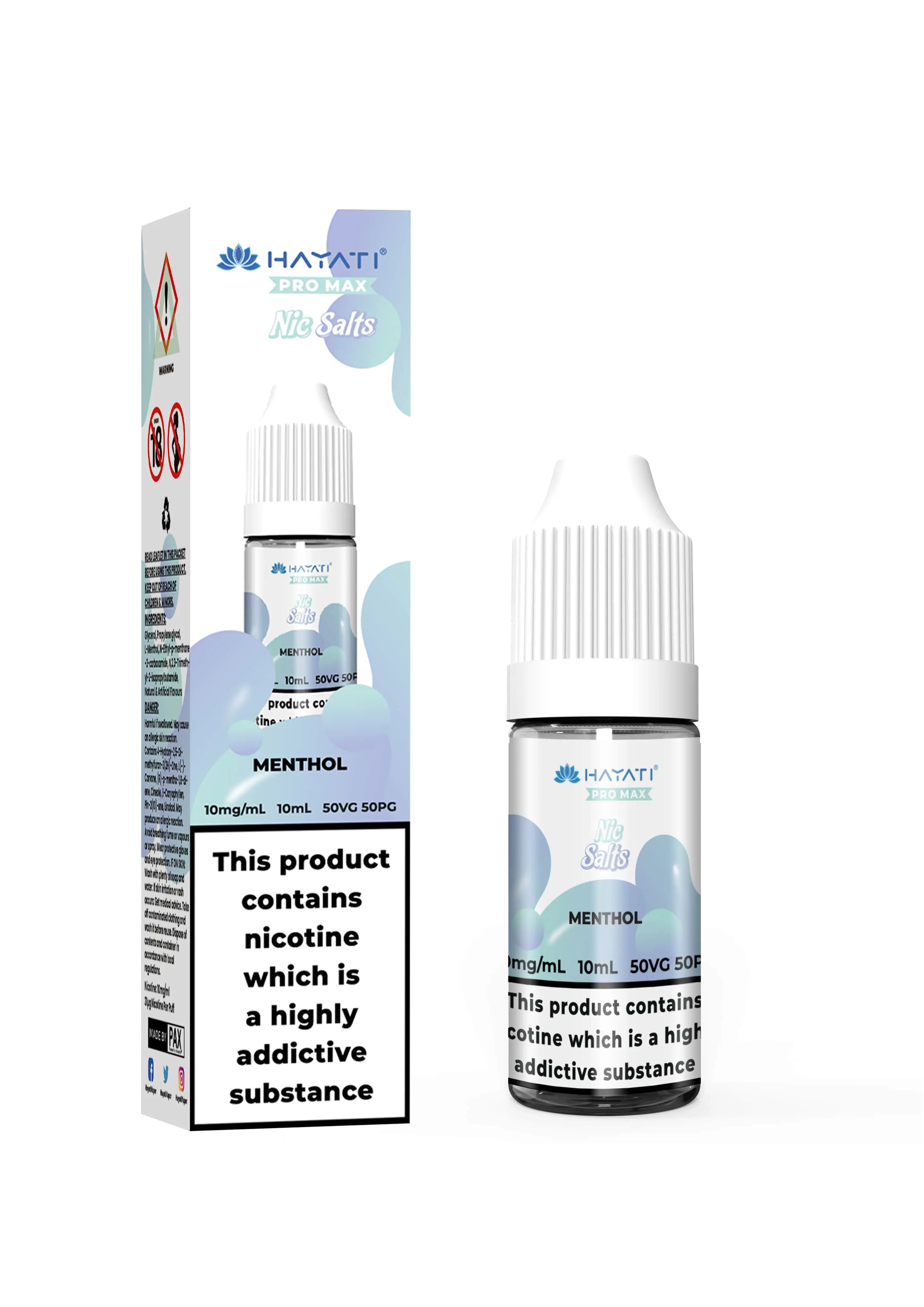 Menthol Nic Salt E-Liquid by Hayati Crystal Pro Max 10ml